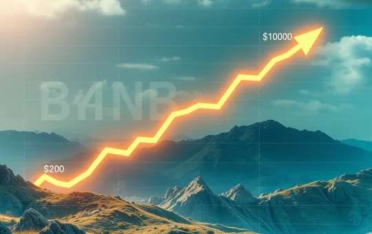 A chart showing the BNB price breaking through resistance, symbolizing its potential surge towards $1K and $2K targets, highlighting the strong BNB technical analysis.