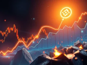 A vibrant graphic showing BNB price surging to $800, representing strong institutional investment and market growth.