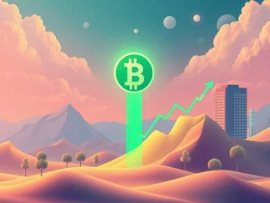 A dynamic chart showing the BNB price surging upwards, representing its strong market performance and investor confidence.