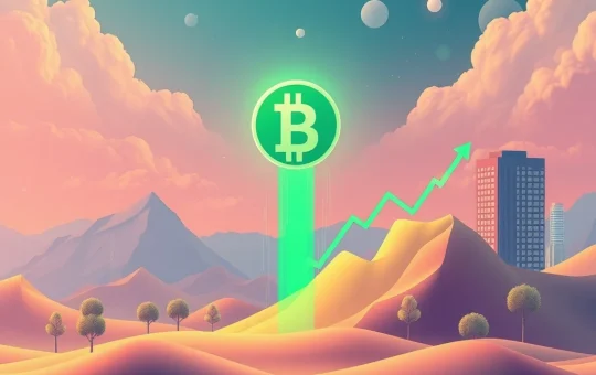 A dynamic chart showing the BNB price surging upwards, representing its strong market performance and investor confidence.