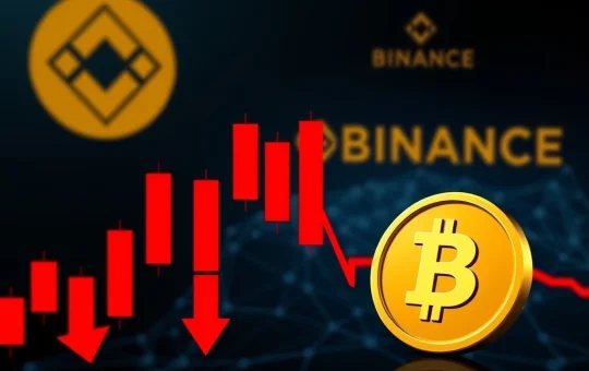 Chart showing the critical BNSOLUSDT price plunge, highlighting key support and resistance levels during a bearish trend.