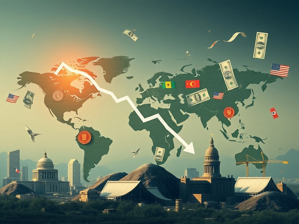 A visual metaphor for the US Dollar's modest USD depreciation, influenced by Federal Reserve actions and global economic shifts.