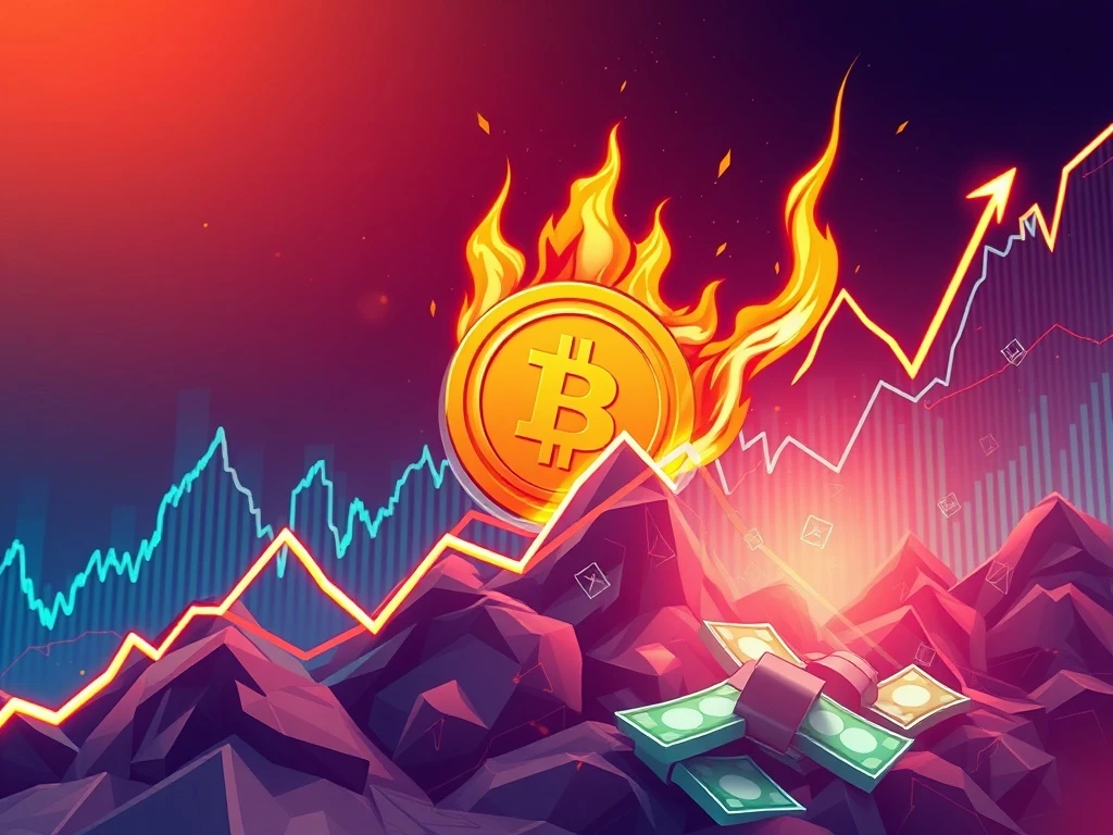 Chart showing volatile BONK price movements, reflecting the impact of a token burn and large transfer on Solana network.