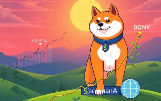 A visual representation of BONK Solana's market dominance, showing the shift from speculative assets to utility-driven projects, reflecting new crypto market trends.
