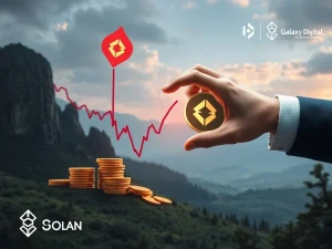 A chart showing a sharp decline in BONK's price, reflecting the impact of Galaxy Digital's large transfer and market uncertainty.