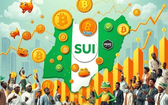 A vibrant chart showing a significant BONK surge in Nigeria, illustrating strong altcoin momentum and growth within the Nigerian crypto market.