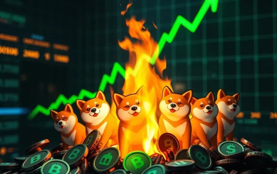 A visual representation of the BONK token burn, symbolizing scarcity and a potential BONK price rally in the crypto market.