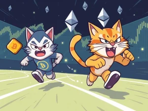 Brett and Troller Cat meme coins competing in the cryptocurrency market