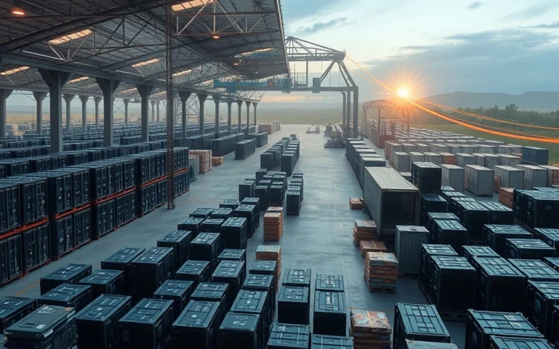 Bitcoin mining rigs being strategically moved and rebranded, illustrating Bitmain's clever tariff strategy.