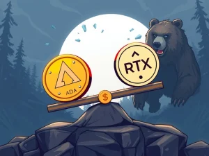 Cardano ADA and Remittix RTX tokens in a volatile crypto market