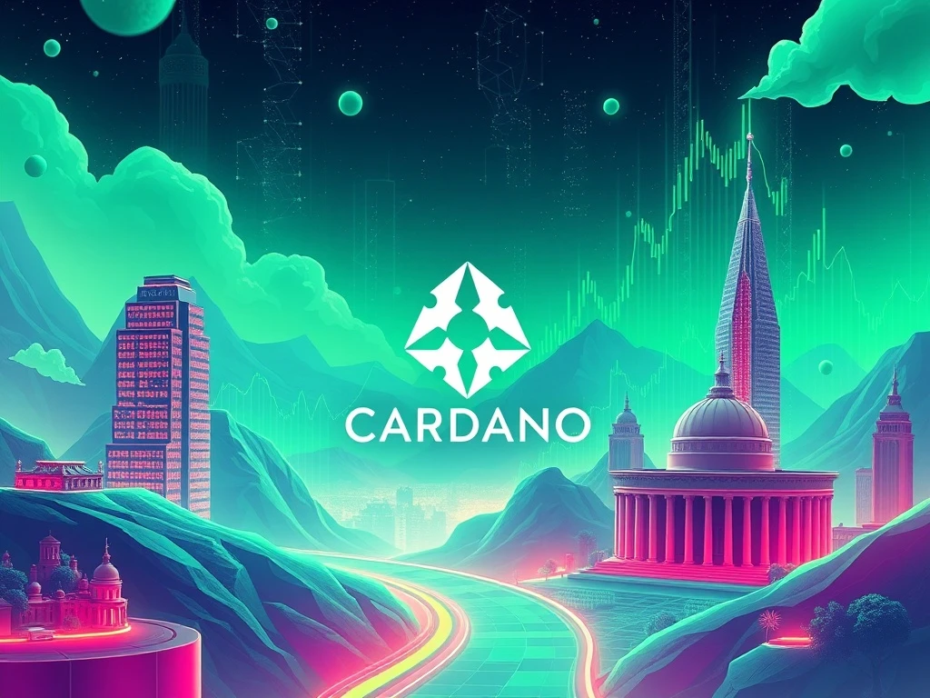 Cardano (ADA) logo rising on a chart, symbolizing its potential 400% surge driven by technical advancements and market optimism.