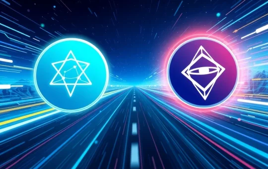 Cardano's Leios upgrade challenging Solana's speed dominance in the blockchain scalability race.