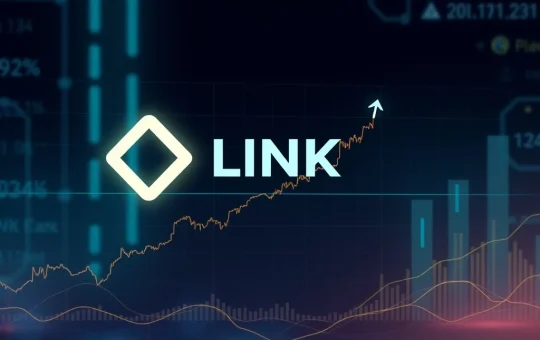 Chainlink (LINK) price chart showing a bullish falling wedge pattern, indicating a potential crypto breakout and future rally.