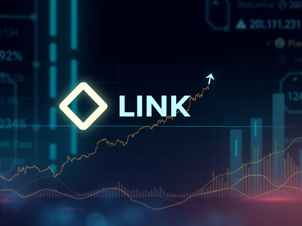 Chainlink (LINK) price chart showing a bullish falling wedge pattern, indicating a potential crypto breakout and future rally.