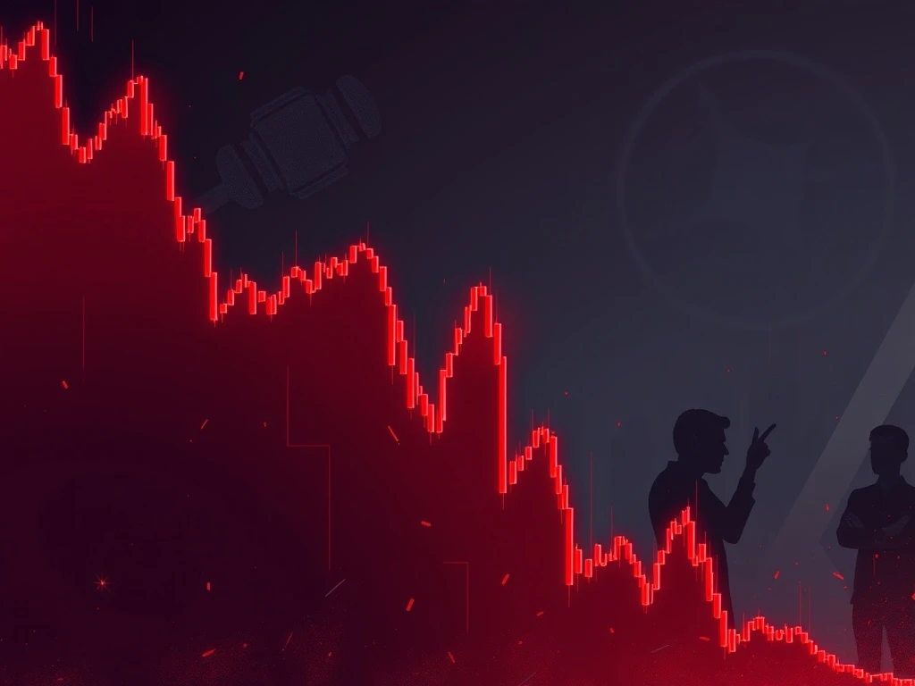 A chart showing the unprecedented 516% CHESS token drop, symbolizing extreme crypto volatility and regulatory concerns.