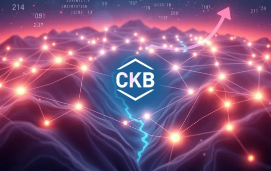 Visualizing CKB's remarkable growth and network expansion driven by recent protocol upgrades, highlighting the crypto price surge.