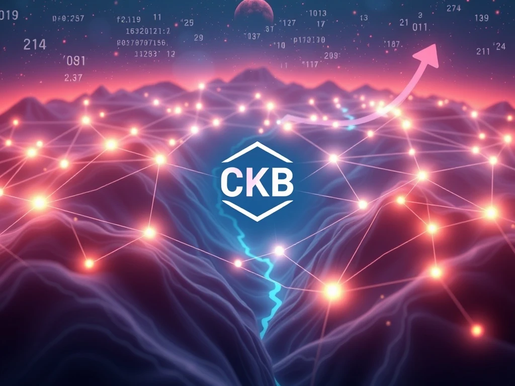 Visualizing CKB's remarkable growth and network expansion driven by recent protocol upgrades, highlighting the crypto price surge.