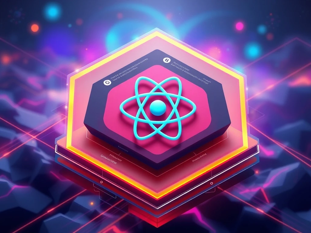 Diagram illustrating the layered structure of Clean Architecture applied to React development, emphasizing scalable apps.