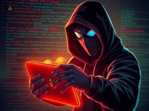 Hacker stealing cryptocurrency in CoinDCX cyber heist