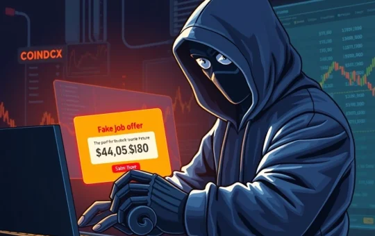 Hacker exploiting CoinDCX cybertheft through a fake job offer scam