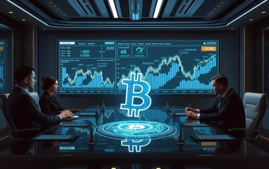 Corporate executives analyzing Bitcoin adoption for long-term financial growth