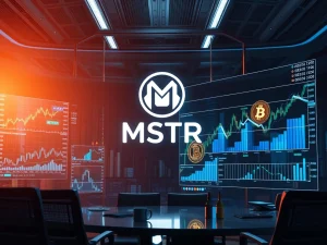 A visual representation of the complex financial interplay and strategic corporate Bitcoin strategy in modern finance.