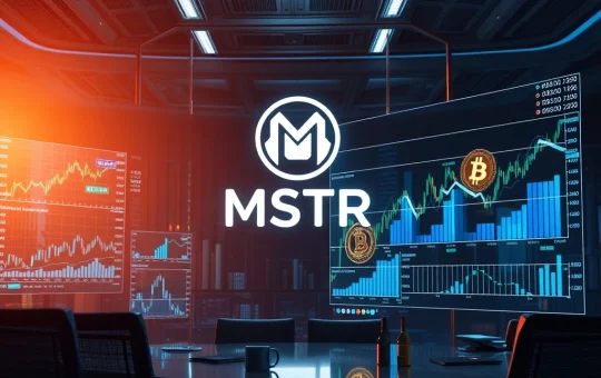 A visual representation of the complex financial interplay and strategic corporate Bitcoin strategy in modern finance.