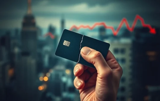 An image showing a decline in credit card approvals, representing a cautious shift by US banks amidst economic uncertainty.