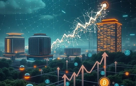 A visual representation of the evolving **crypto market cycle**, showing institutional hands reshaping traditional patterns and indicating a new era of growth.