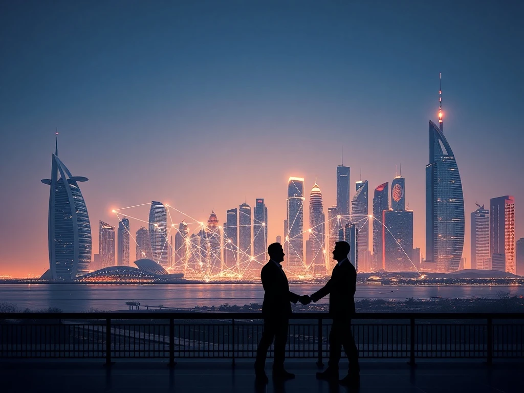 Dubai's skyline representing its emergence as a crypto hub, attracting crypto firms migrating from Singapore due to regulatory changes.