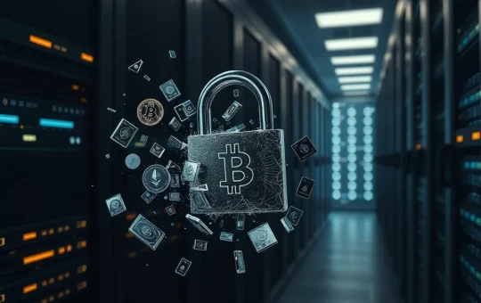 An image illustrating the alarming rise in crypto hacks and CEX vulnerabilities, with funds rapidly laundered, emphasizing the urgent need for blockchain security.