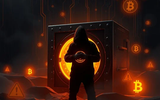 Digital hacker breaching cryptocurrency vault in July 2025 crypto hacks surge