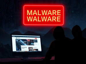 Warning sign for crypto malware in deceptive ads affecting millions