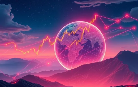 A dynamic visual representing the convergence of the Cryptocurrency Market, digital asset services, and global economic shifts, highlighting the transformative power of tokenization.