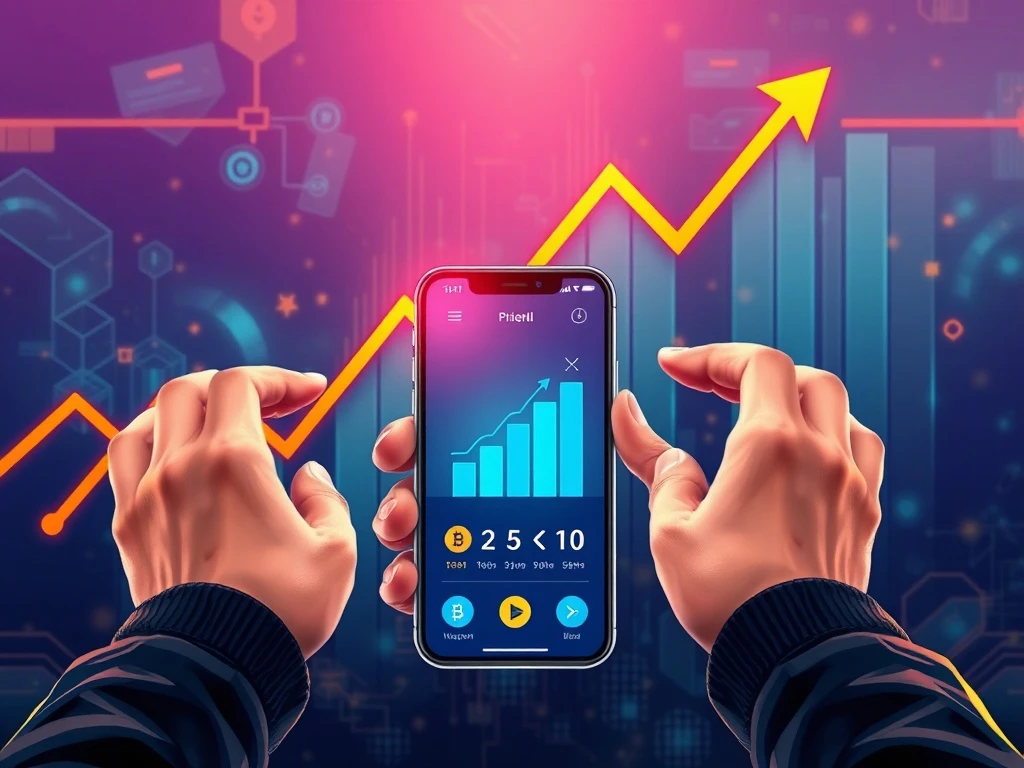 A chart soaring upwards, symbolizing the skyrocket potential of a new crypto narrative investment.