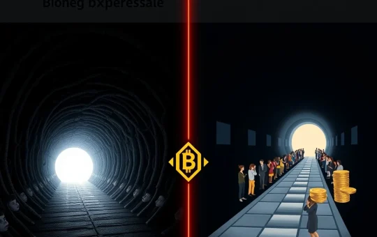 Illustrates the stark contrast in crypto presale success, showing DeSoc's rapid triumph against BlockDag's prolonged, controversial campaign.