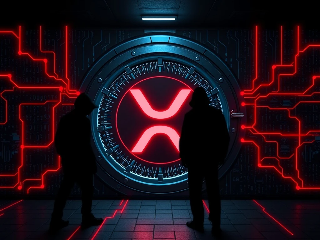 A digital representation of crypto theft, highlighting vulnerabilities in Web3 security and the urgent need for digital asset protection.