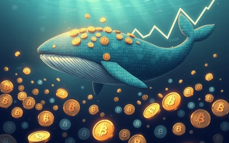 Crypto whale accumulation of altcoins during market dip