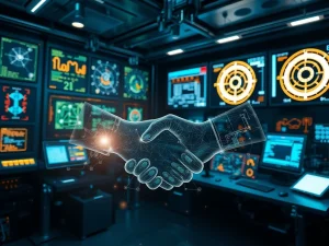Visualizing CVector's Industrial AI solutions strengthening trust in critical infrastructure, showing data integration and reliable operations.