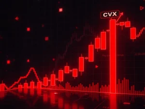 Dramatic CVX price drop shown on volatile cryptocurrency market chart