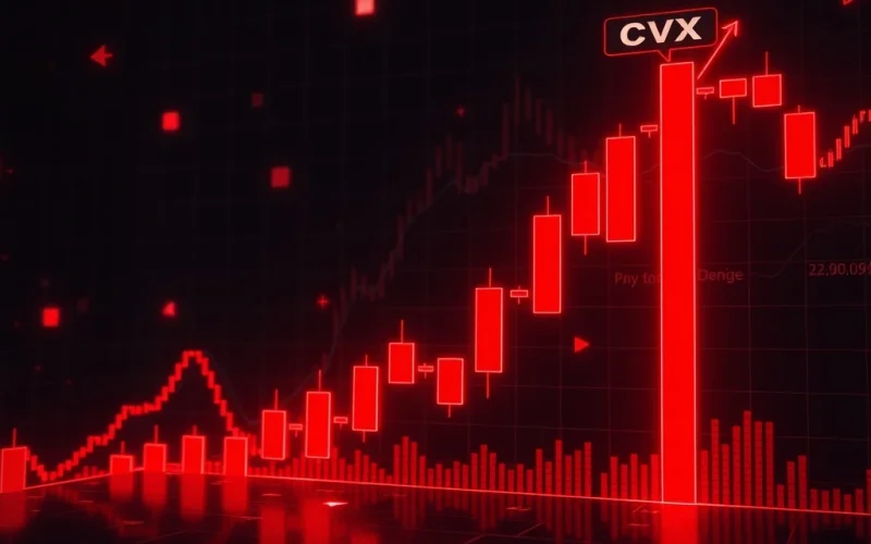 Dramatic CVX price drop shown on volatile cryptocurrency market chart