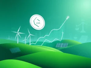 A visual representation of CVX Token's impressive market performance and its strategic pivot towards blockchain-backed clean energy amidst new crypto regulatory frameworks.
