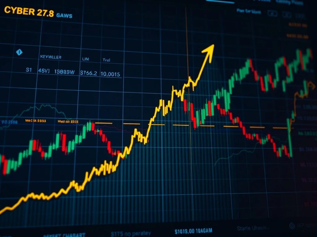 Chart depicting a dramatic CYBER token price surge, highlighting the extreme crypto market volatility and the challenge for investors.