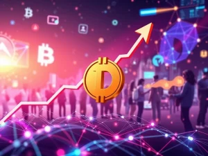 A visual representation of D crypto's impressive price surge, highlighting strategic developments and a thriving blockchain ecosystem.