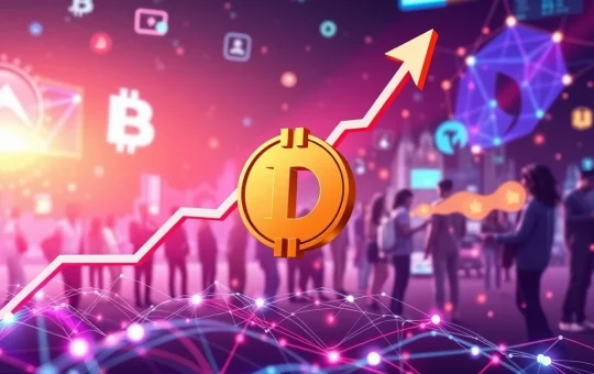 A visual representation of D crypto's impressive price surge, highlighting strategic developments and a thriving blockchain ecosystem.