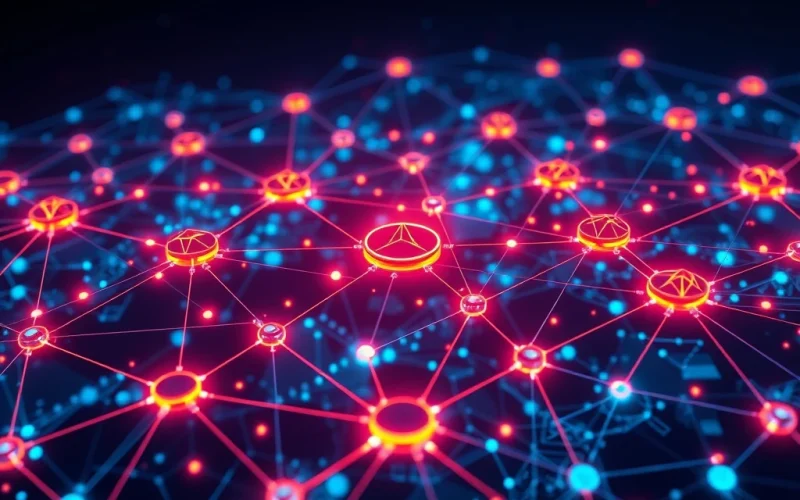 Visual representation of decentralized Web3 networks, showing Oraichain, Pinlink, and RSS3 forming an anti-fragile, interconnected digital infrastructure.