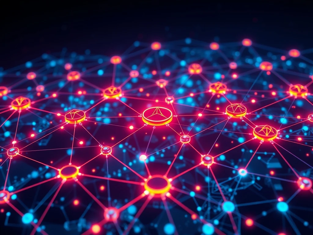 Visual representation of decentralized Web3 networks, showing Oraichain, Pinlink, and RSS3 forming an anti-fragile, interconnected digital infrastructure.