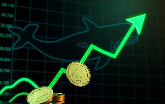 A chart illustrating the explosive growth potential of DeFi token MUTM, showing it outpacing a DOGE competitor, attracting crypto whales.