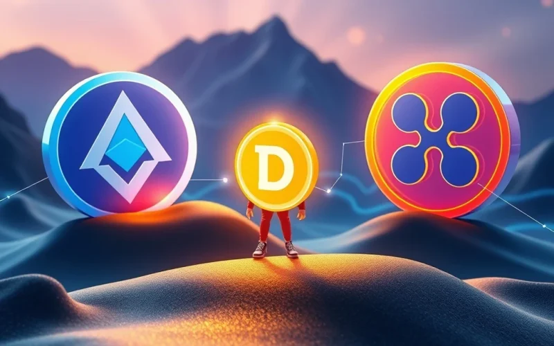 DeSoc's presale challenges established giants Solana and Ripple, symbolizing new opportunities in the crypto market.