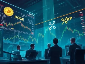DOGE drops as institutional buyers accumulate tokens in volatile cryptocurrency market